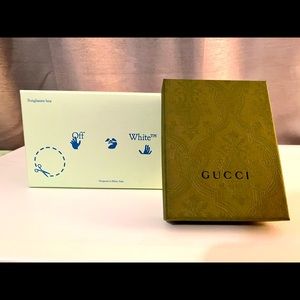 Gucci & OFF-WHITE product boxes